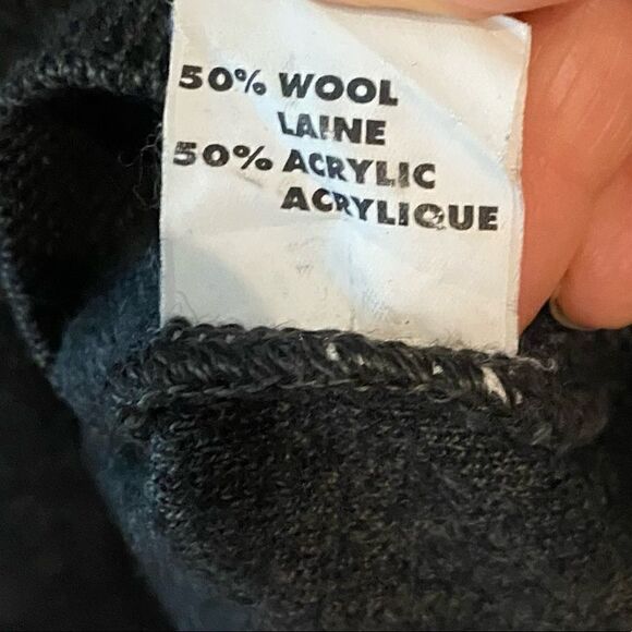 Gabicci Legato Men’s Sz XL Gray Wool Side Suede Diamond Pattern V-Neck Sweater - Picture 8 of 8